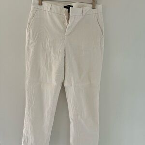 Women’s white linen Avery pants by Banana Republic